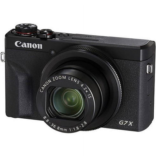 Canon PowerShot G7 x Mark III 20.1 Megapixel, 4.2x f/1.8 Optical Zoom, 3.0 in Tilt Touchscreen LCD 4K Video Digital Camera - Black