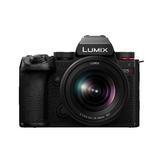 Panasonic Lumix S5II Mirrorless Camera, w/ 20-60mm F3.5-5.6 L Mount Lens - DC-S5M2KK (International Model), Black