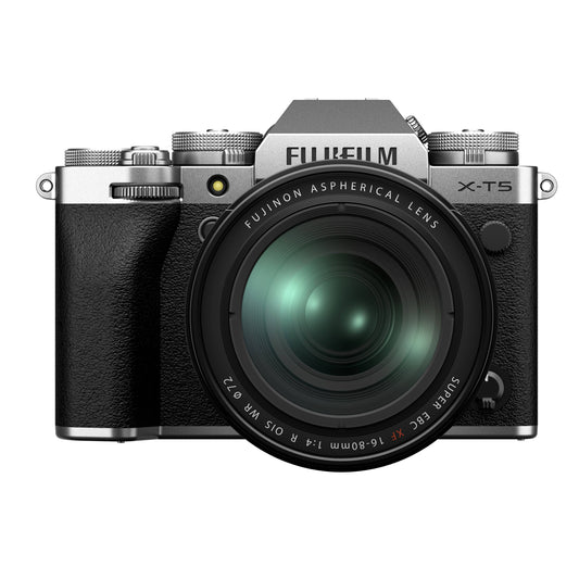 Fujifilm - X-T5 Mirrorless Camera with 16-80mm Lens - Silver
